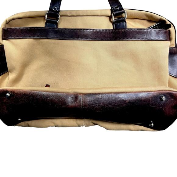 Vintage Tumi Townhouse Sloane Briefcase Khaki/Leather Classic Preppy Excellent - Picture 12 of 13